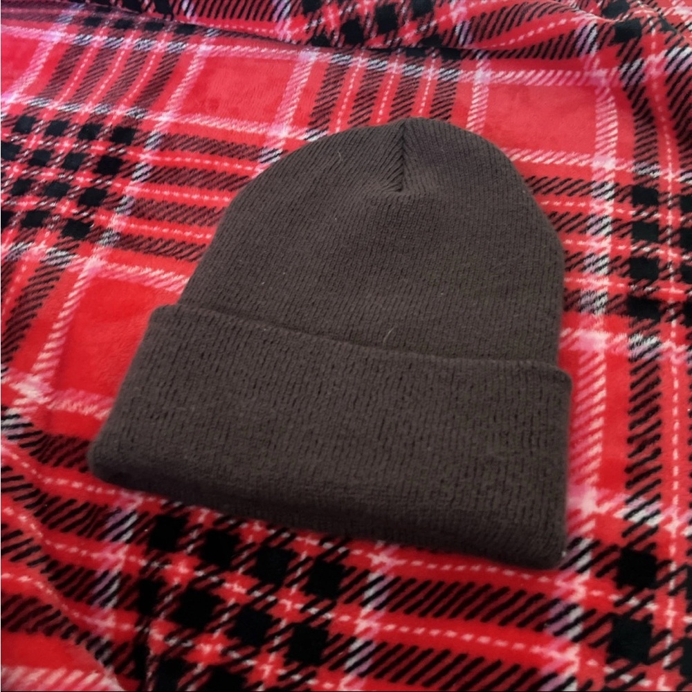Carhartt Beanie tobaggan hat brown/purple plum color unisex winter OS one size - Picture 5 of 7
